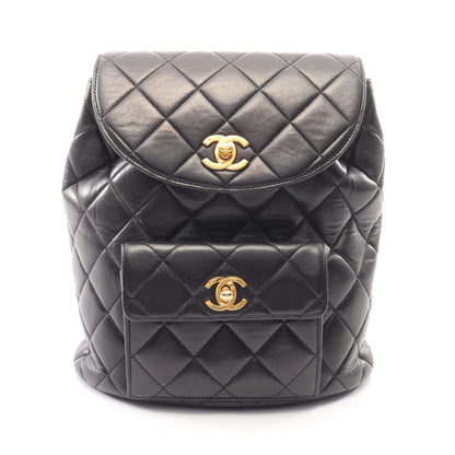 マトラッセ バックパック リュックサック ラムスキン ブラック ゴールド金具 シャネル バッグ CHANEL