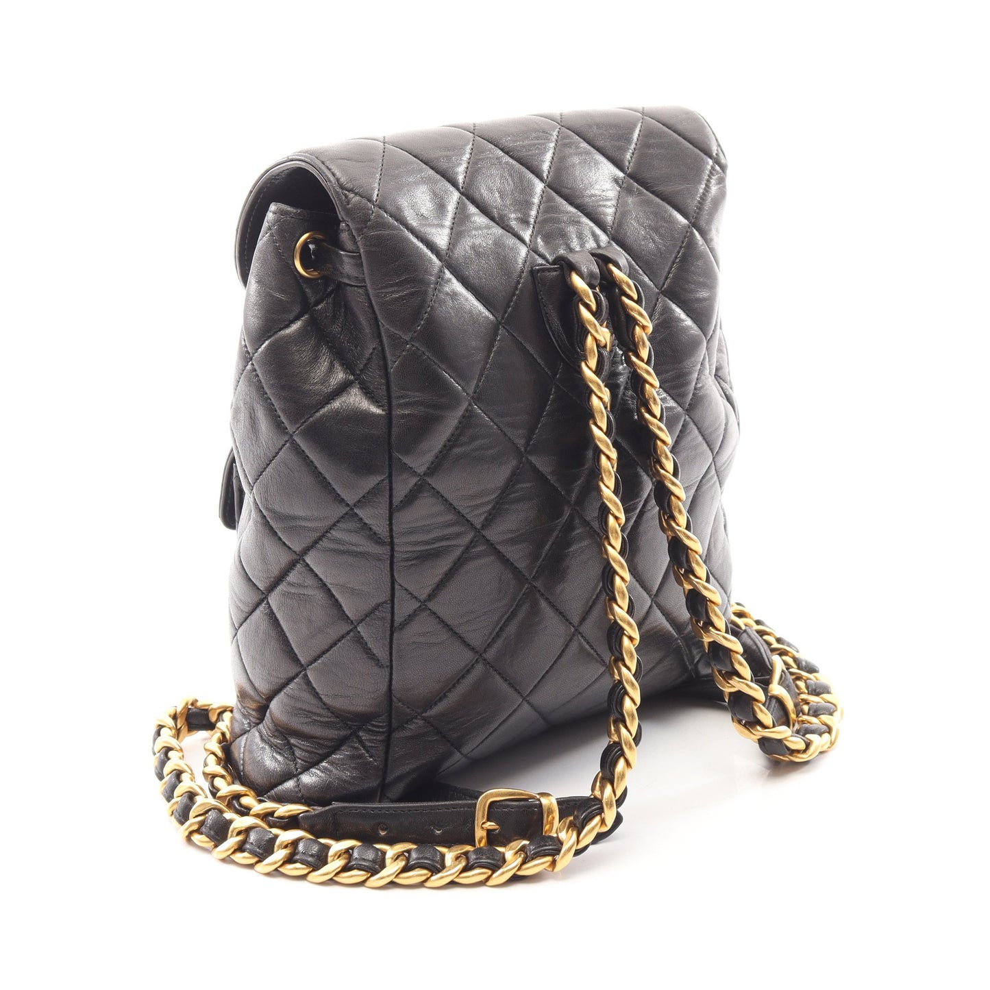 マトラッセ バックパック リュックサック ラムスキン ブラック ゴールド金具 シャネル バッグ CHANEL