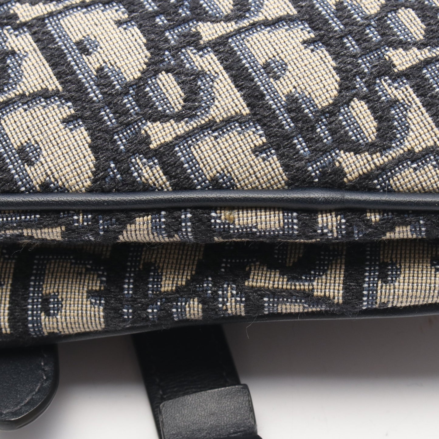 SADDLE サドル オブリーク ハンドバッグ キャンバス レザー ネイビー ベージュ クリスチャンディオール バッグ Christian Dior