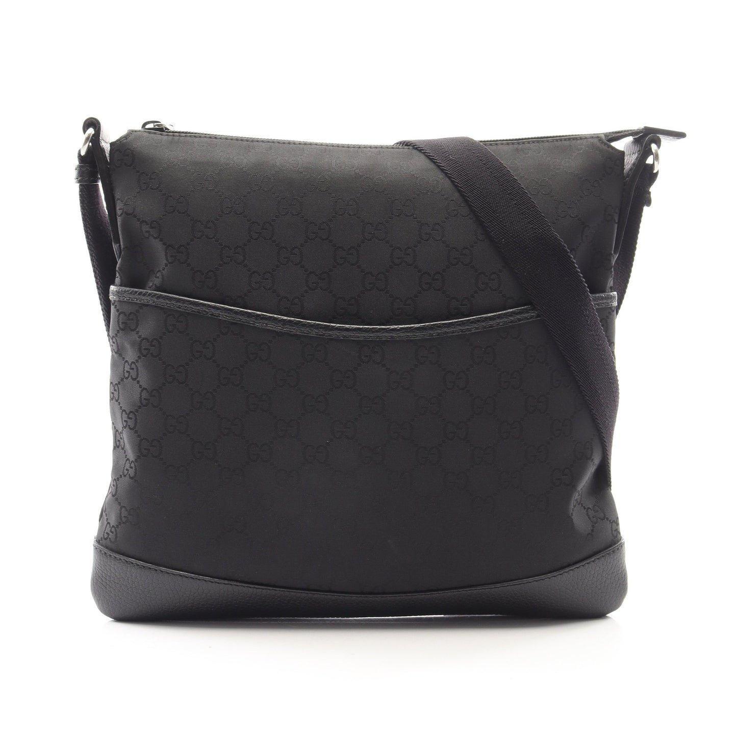 GG柄 ショルダーバッグ ナイロン レザー ブラック グッチ バッグ GUCCI