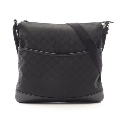 GG柄 ショルダーバッグ ナイロン レザー ブラック グッチ バッグ GUCCI