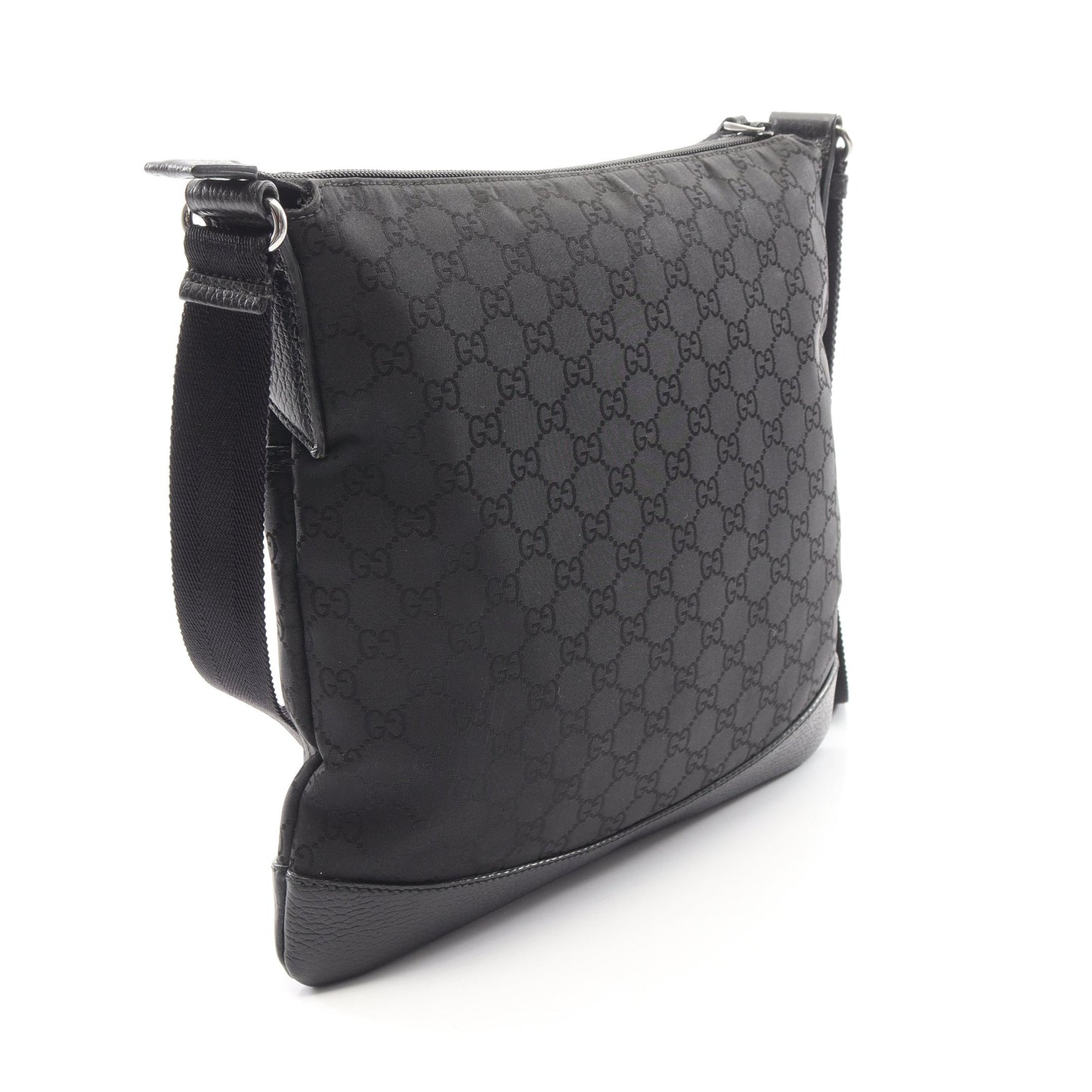 GG柄 ショルダーバッグ ナイロン レザー ブラック グッチ バッグ GUCCI