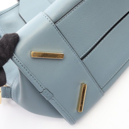 アマソナ36 2WAY ハンドバッグ レザー ブルーグレー ロエベ バッグ LOEWE