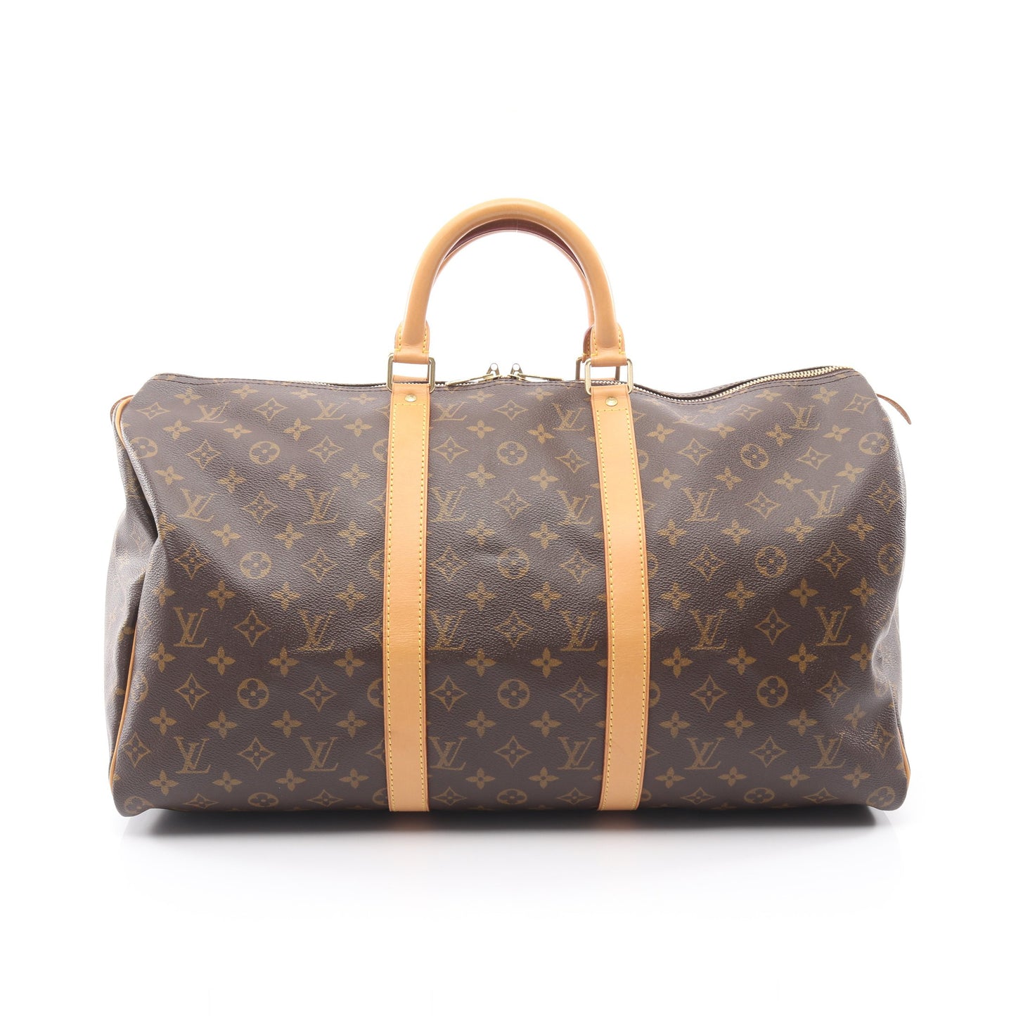 キーポル50 モノグラム ボストンバッグ PVC レザー ブラウン ルイヴィトン バッグ LOUIS VUITTON