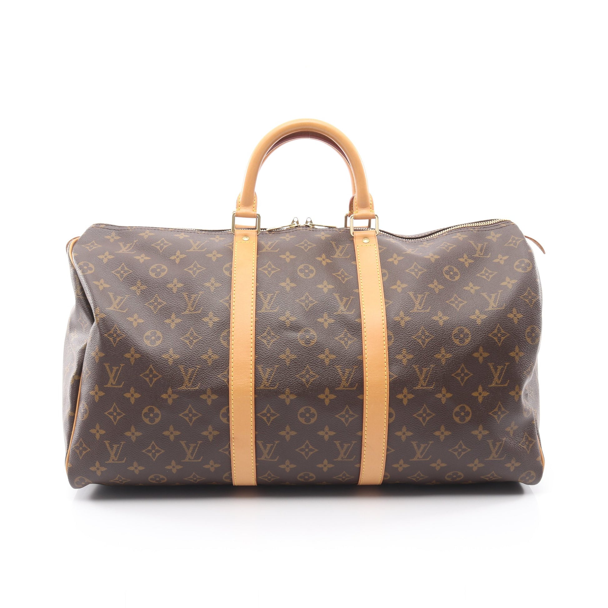 キーポル50 モノグラム ボストンバッグ PVC レザー ブラウン ルイヴィトン バッグ LOUIS VUITTON