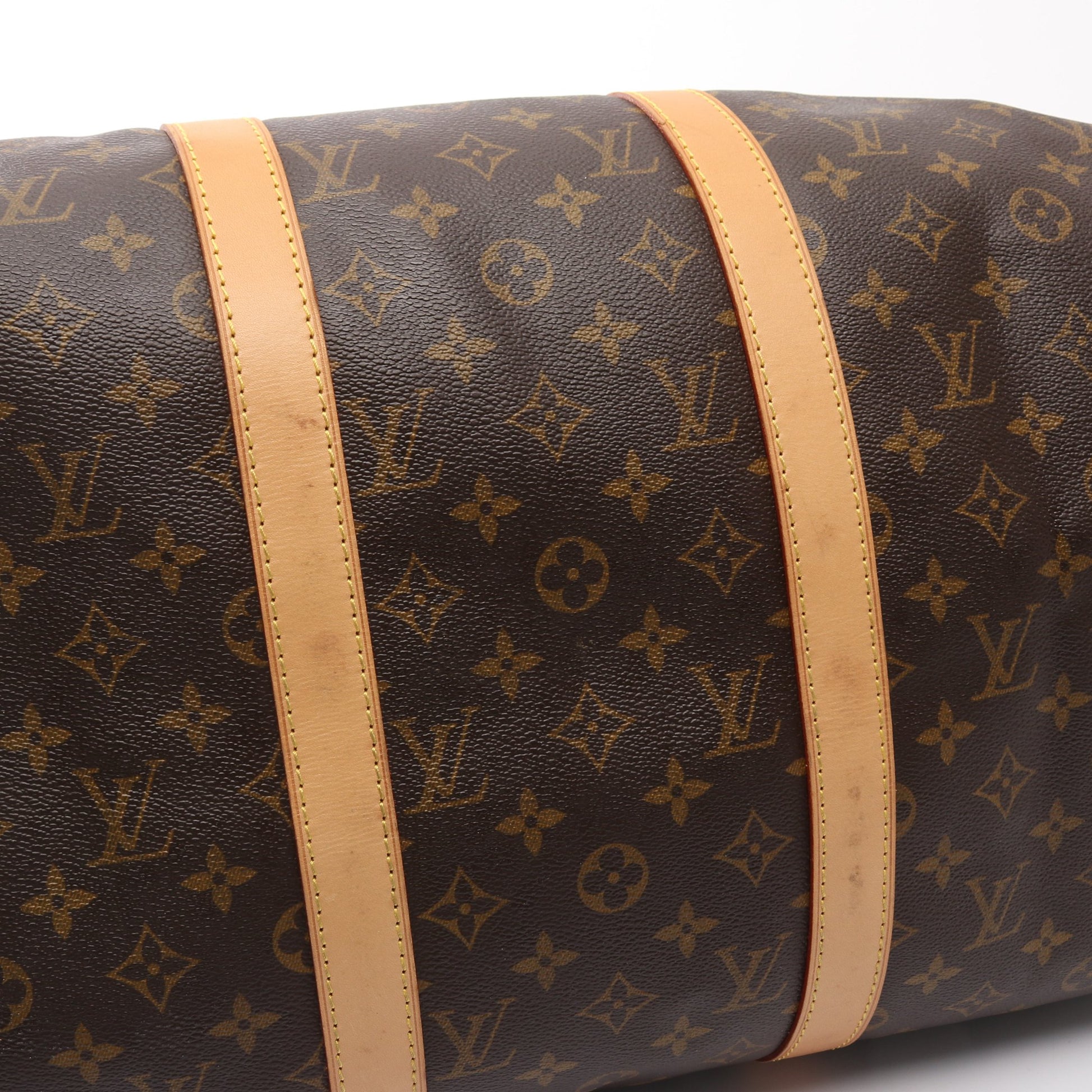 キーポル50 モノグラム ボストンバッグ PVC レザー ブラウン ルイヴィトン バッグ LOUIS VUITTON