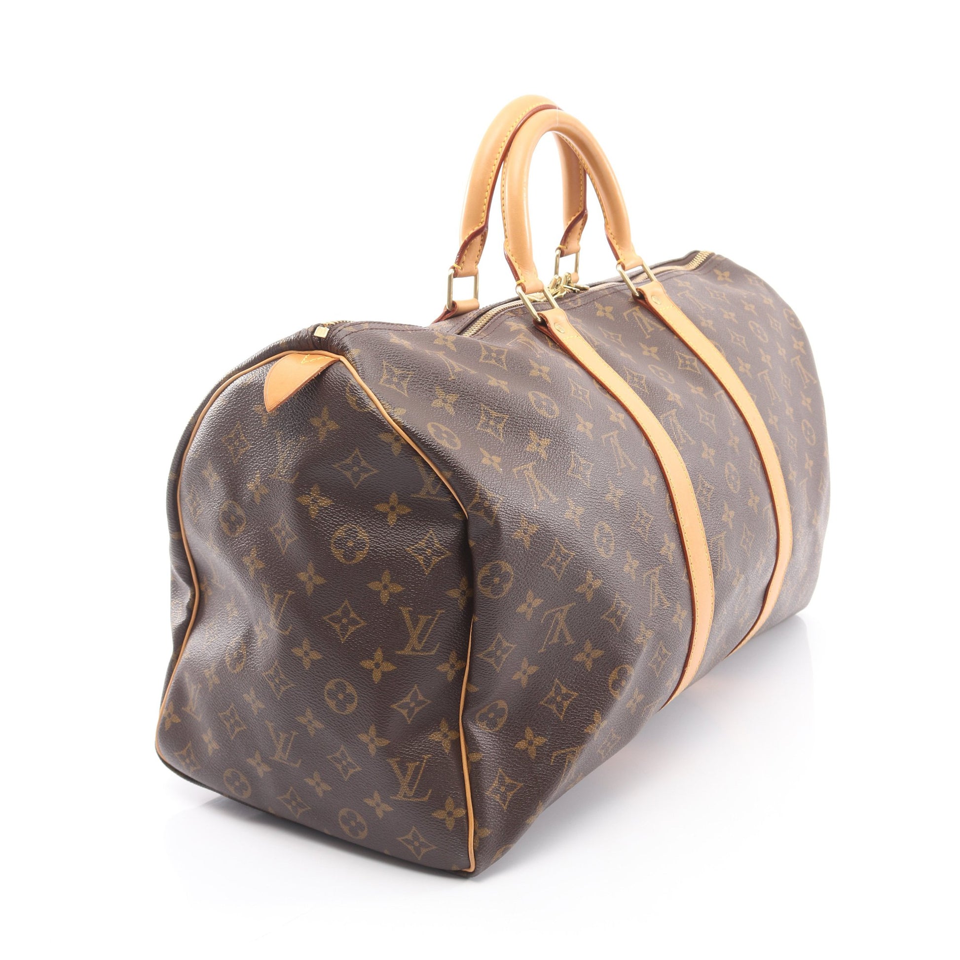 キーポル50 モノグラム ボストンバッグ PVC レザー ブラウン ルイヴィトン バッグ LOUIS VUITTON