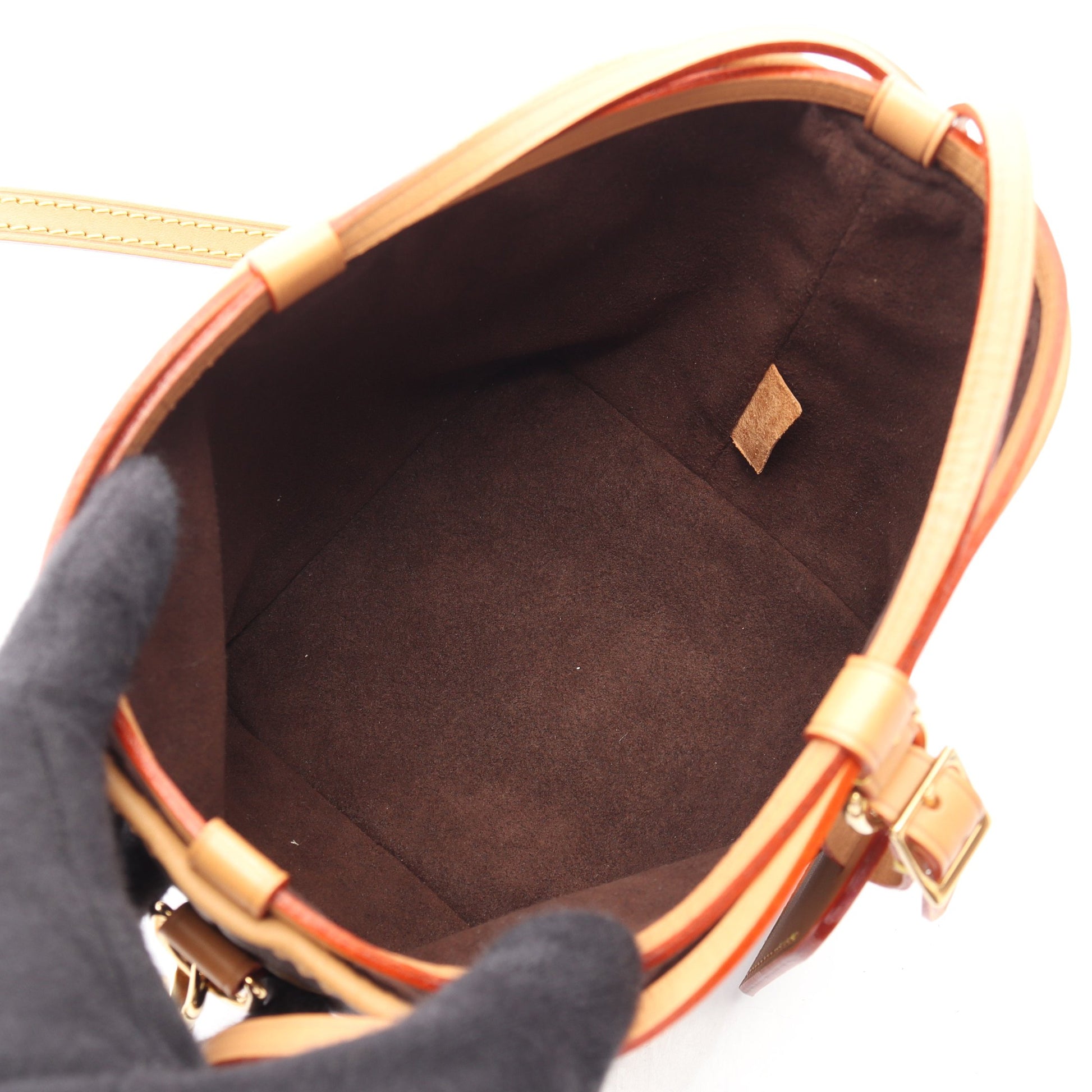 ノエ パース モノグラム ショルダーバッグ PVC レザー ブラウン ルイヴィトン バッグ LOUIS VUITTON