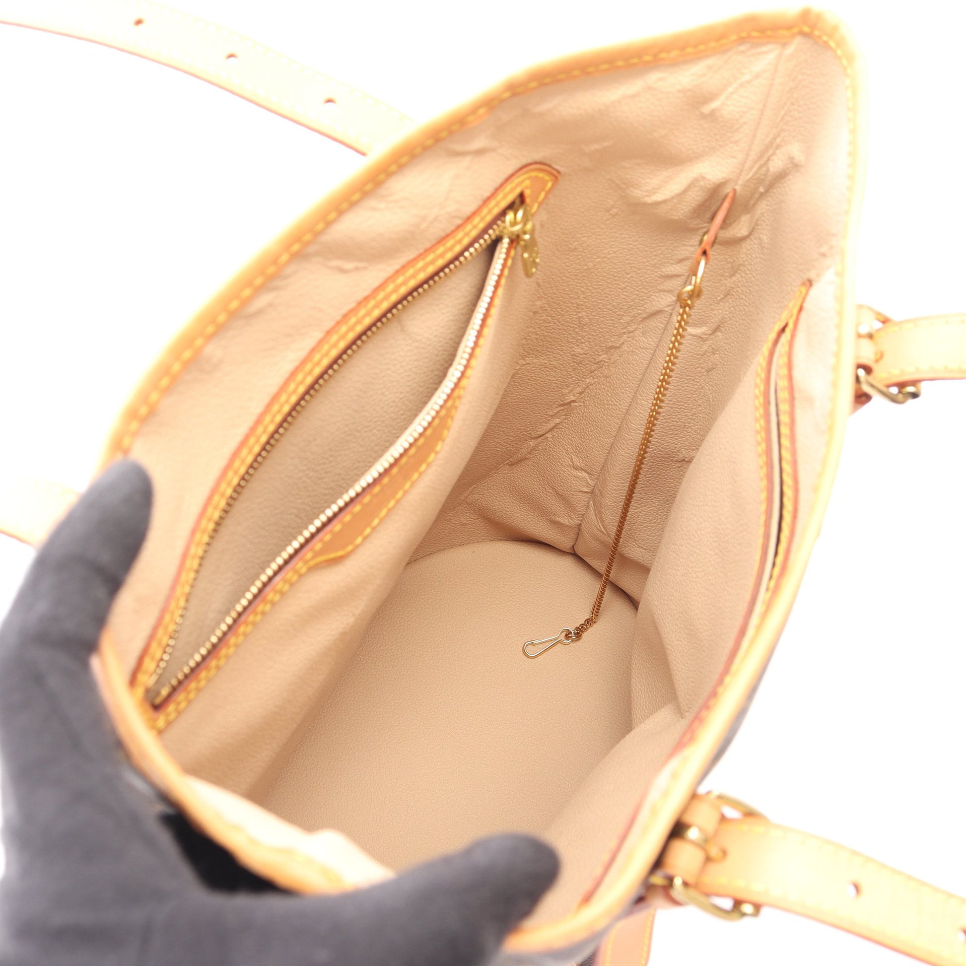 バケットGM モノグラム ショルダーバッグ PVC レザー ブラウン ルイヴィトン バッグ LOUIS VUITTON