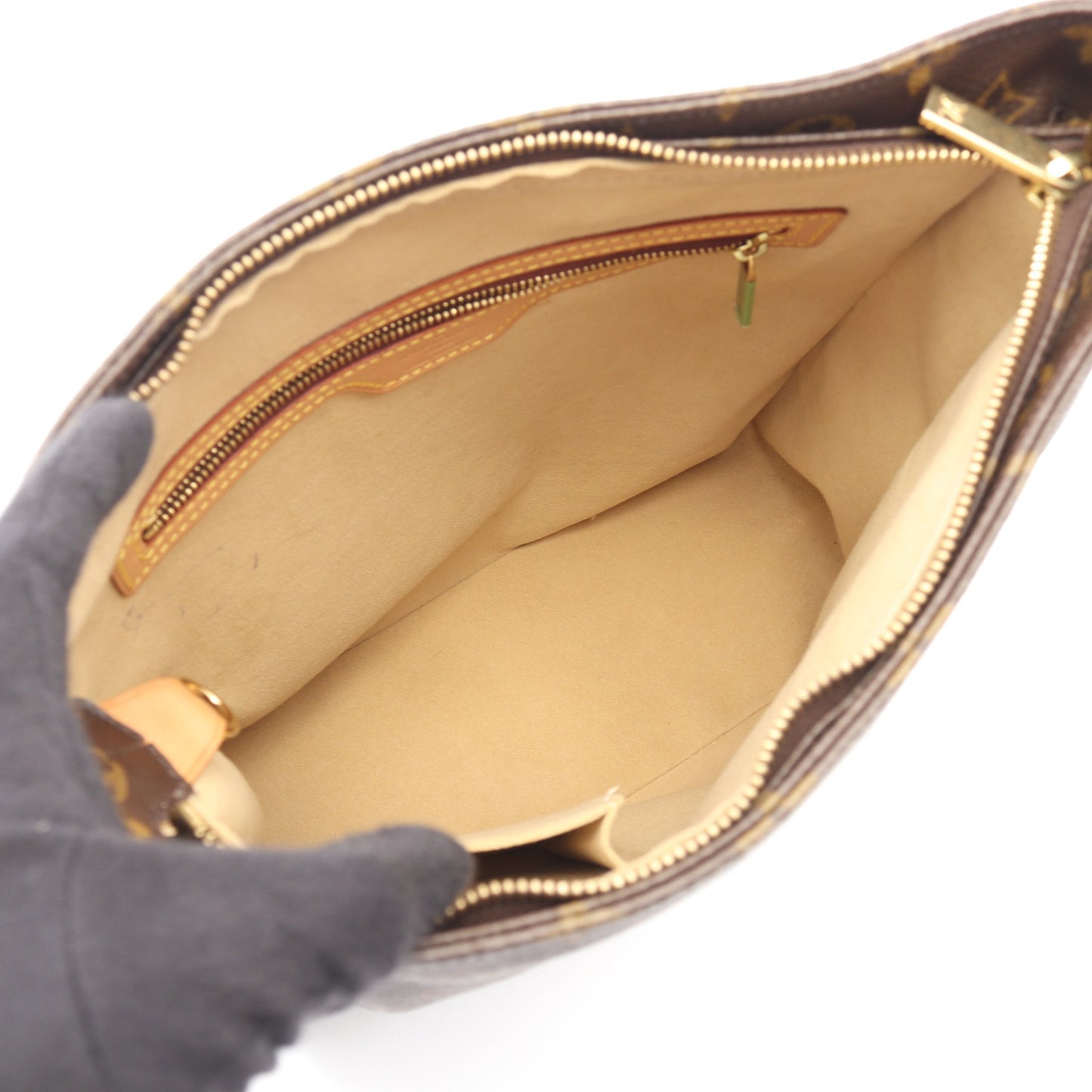 ルーピングGM モノグラム ショルダーバッグ PVC レザー ブラウン ルイヴィトン バッグ LOUIS VUITTON