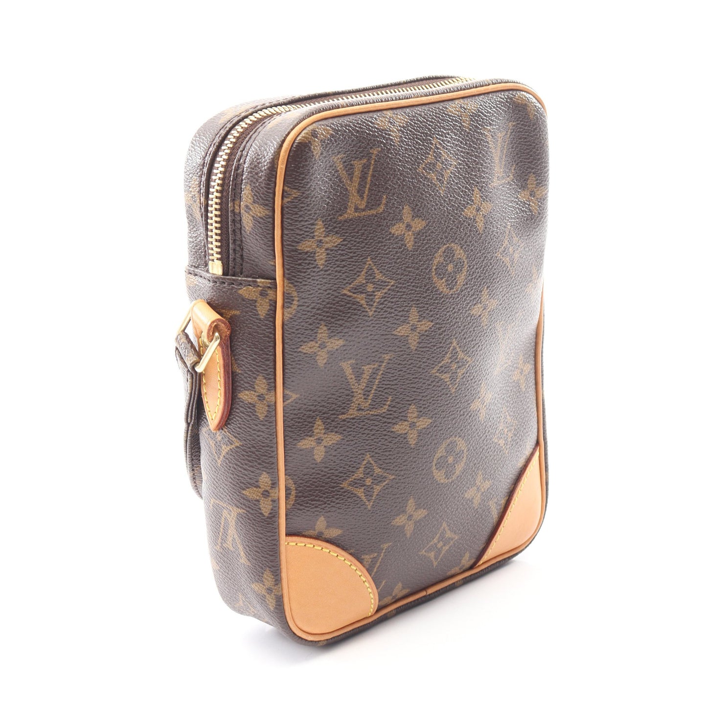 ダヌーブ モノグラム ショルダーバッグ PVC レザー ブラウン ルイヴィトン バッグ LOUIS VUITTON