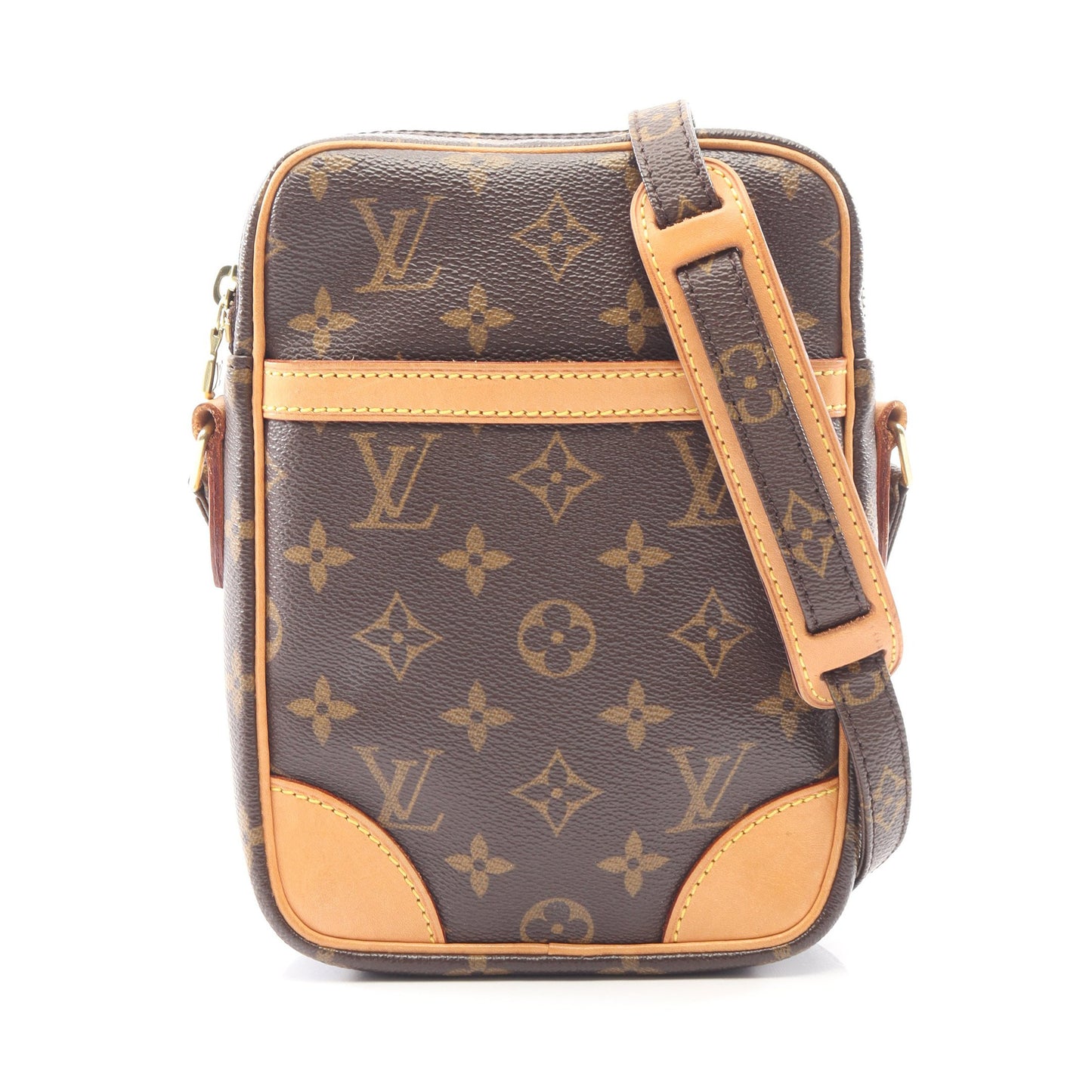 ダヌーブ モノグラム ショルダーバッグ PVC レザー ブラウン ルイヴィトン バッグ LOUIS VUITTON