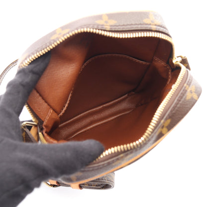 ダヌーブ モノグラム ショルダーバッグ PVC レザー ブラウン ルイヴィトン バッグ LOUIS VUITTON