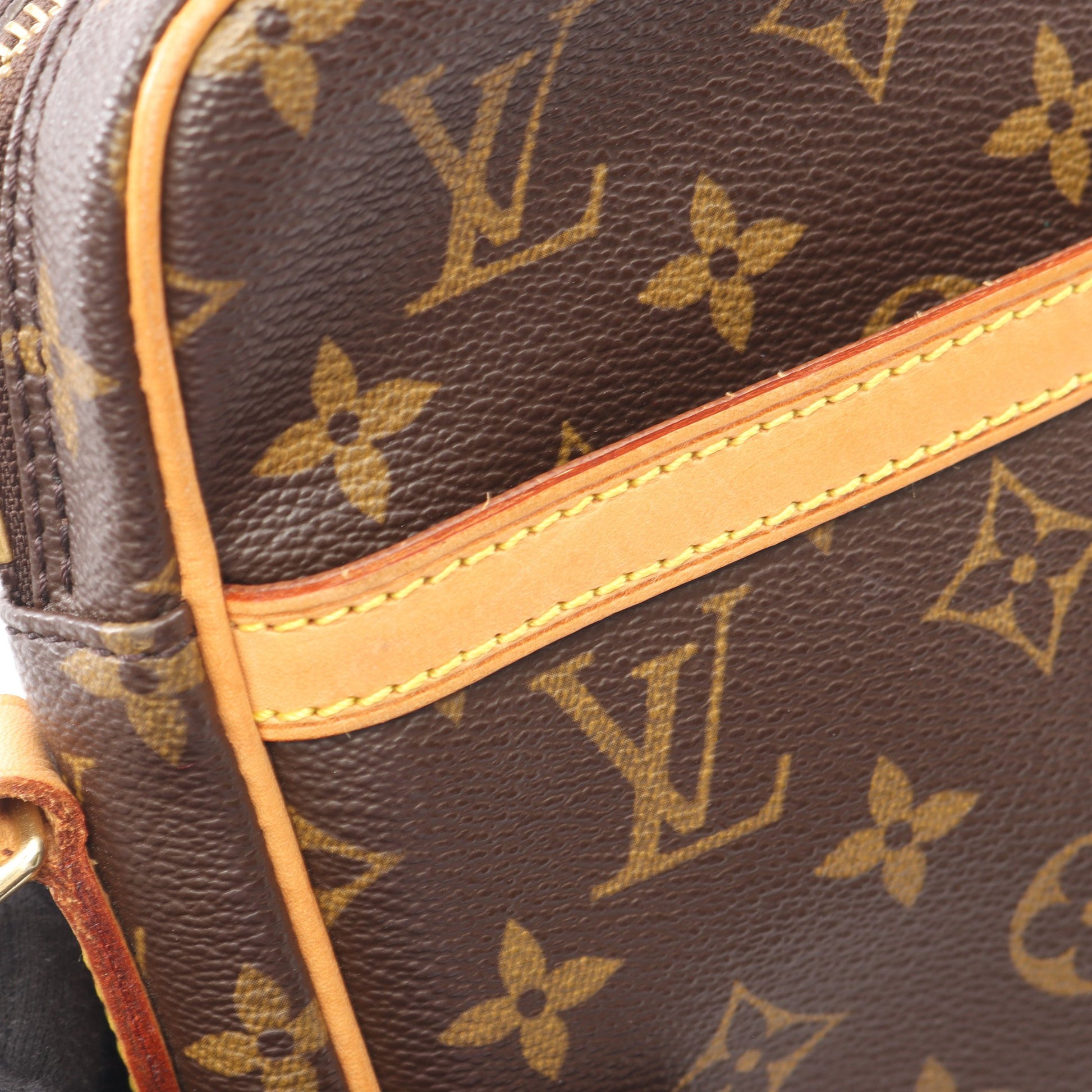 ダヌーブ モノグラム ショルダーバッグ PVC レザー ブラウン ルイヴィトン バッグ LOUIS VUITTON