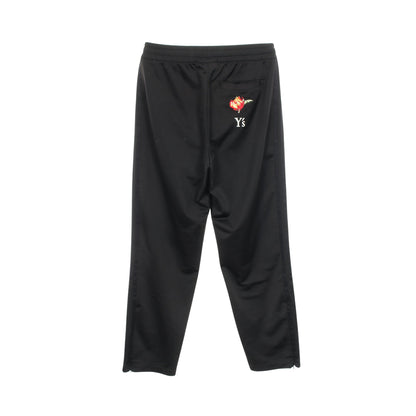 Y's × adidas CACTUS FLOWER TRACK PANTS 刺繍 ジョガーパンツ ブラック ワイズ ボトムス Y's