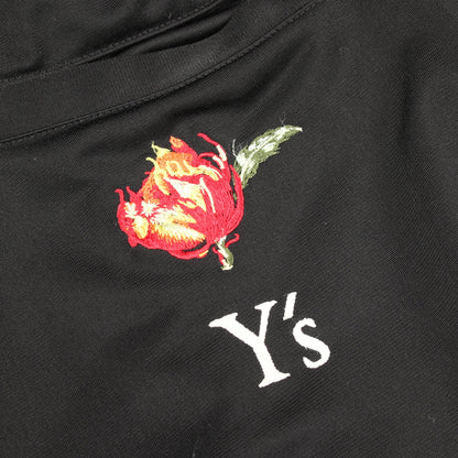 Y's × adidas CACTUS FLOWER TRACK PANTS 刺繍 ジョガーパンツ ブラック ワイズ ボトムス Y's