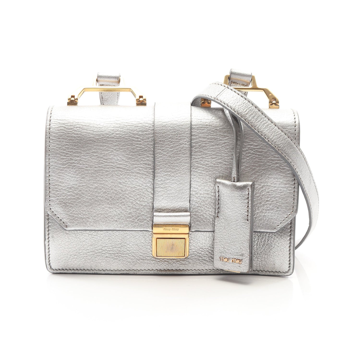 MADRAS マドラス ショルダーバッグ レザー シルバー ゴールド ミュウミュウ バッグ miu miu