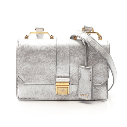 MADRAS マドラス ショルダーバッグ レザー シルバー ゴールド ミュウミュウ バッグ miu miu