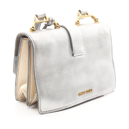 MADRAS マドラス ショルダーバッグ レザー シルバー ゴールド ミュウミュウ バッグ miu miu