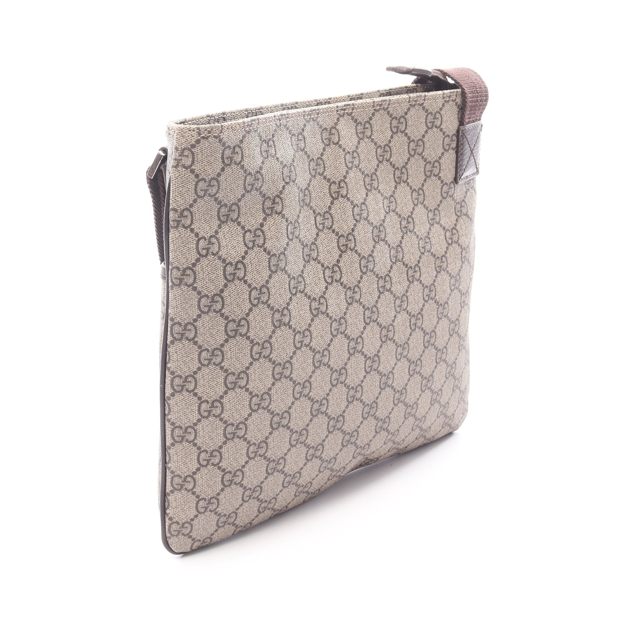 GUCCI ショルダーバッグ GGスプリーム PVC×レザー シェリーライン GG