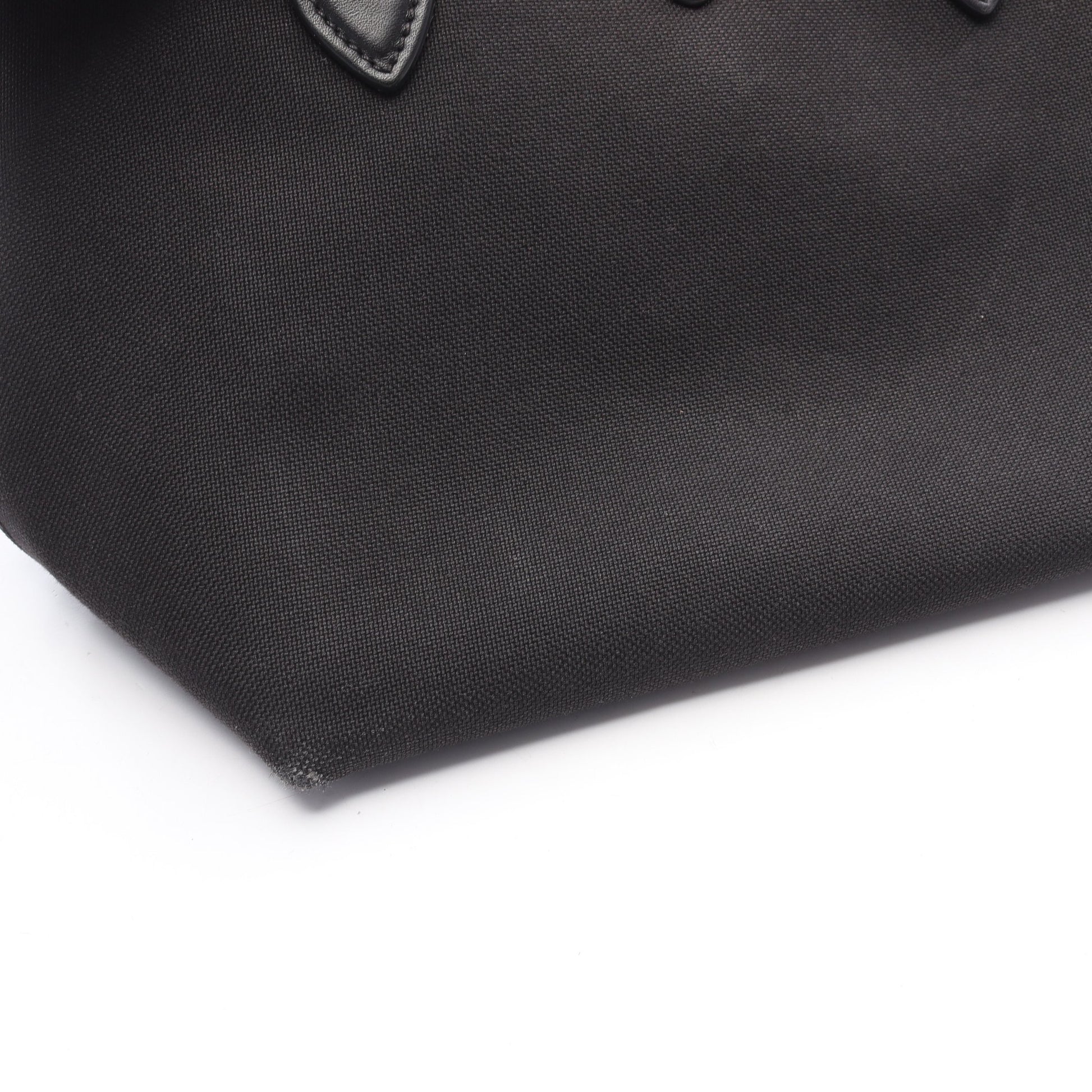 ハンドバッグ キャンバス レザー ブラック プラダ バッグ PRADA