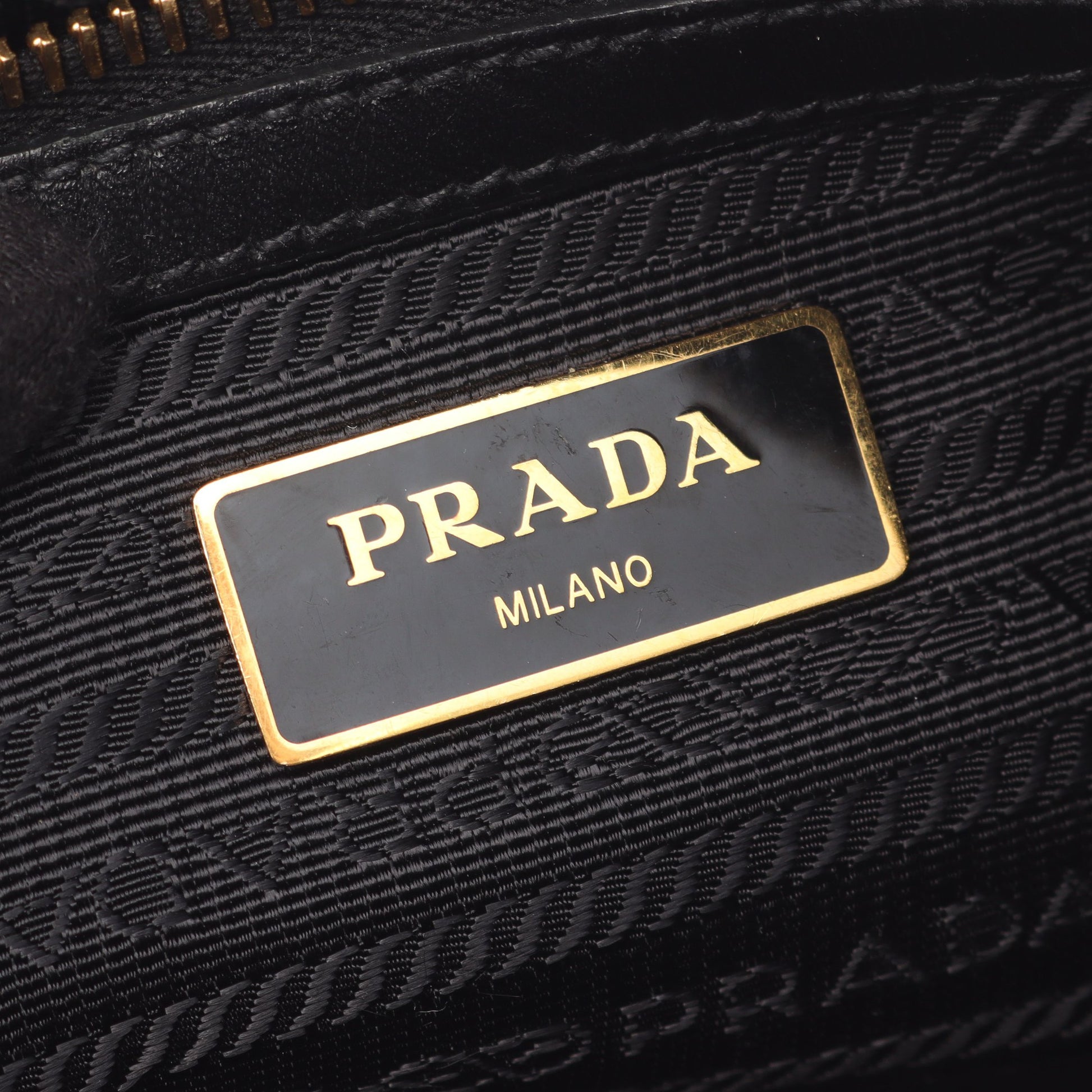 ハンドバッグ キャンバス レザー ブラック プラダ バッグ PRADA
