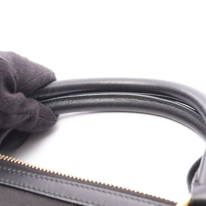 ハンドバッグ キャンバス レザー ブラック プラダ バッグ PRADA