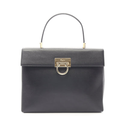 ガンチーニ ハンドバッグ レザー ブラック サルヴァトーレフェラガモ バッグ Salvatore Ferragamo