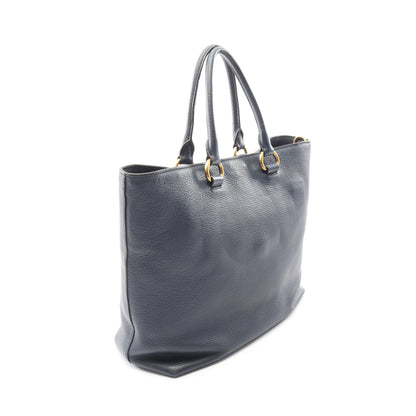VITELLO PHENIX 2WAY ハンドバッグ トートバッグ レザー ネイビー プラダ バッグ PRADA