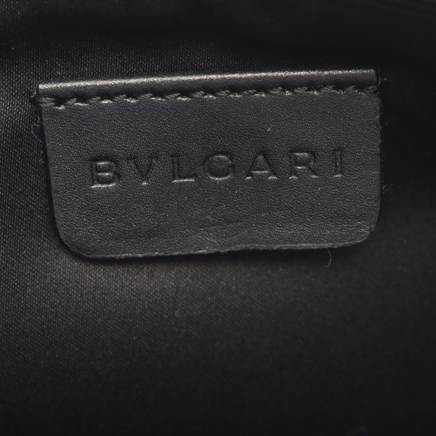 ロゴマニア ワンショルダーバッグ キャンバス レザー ブラック ブルガリ バッグ BVLGARI