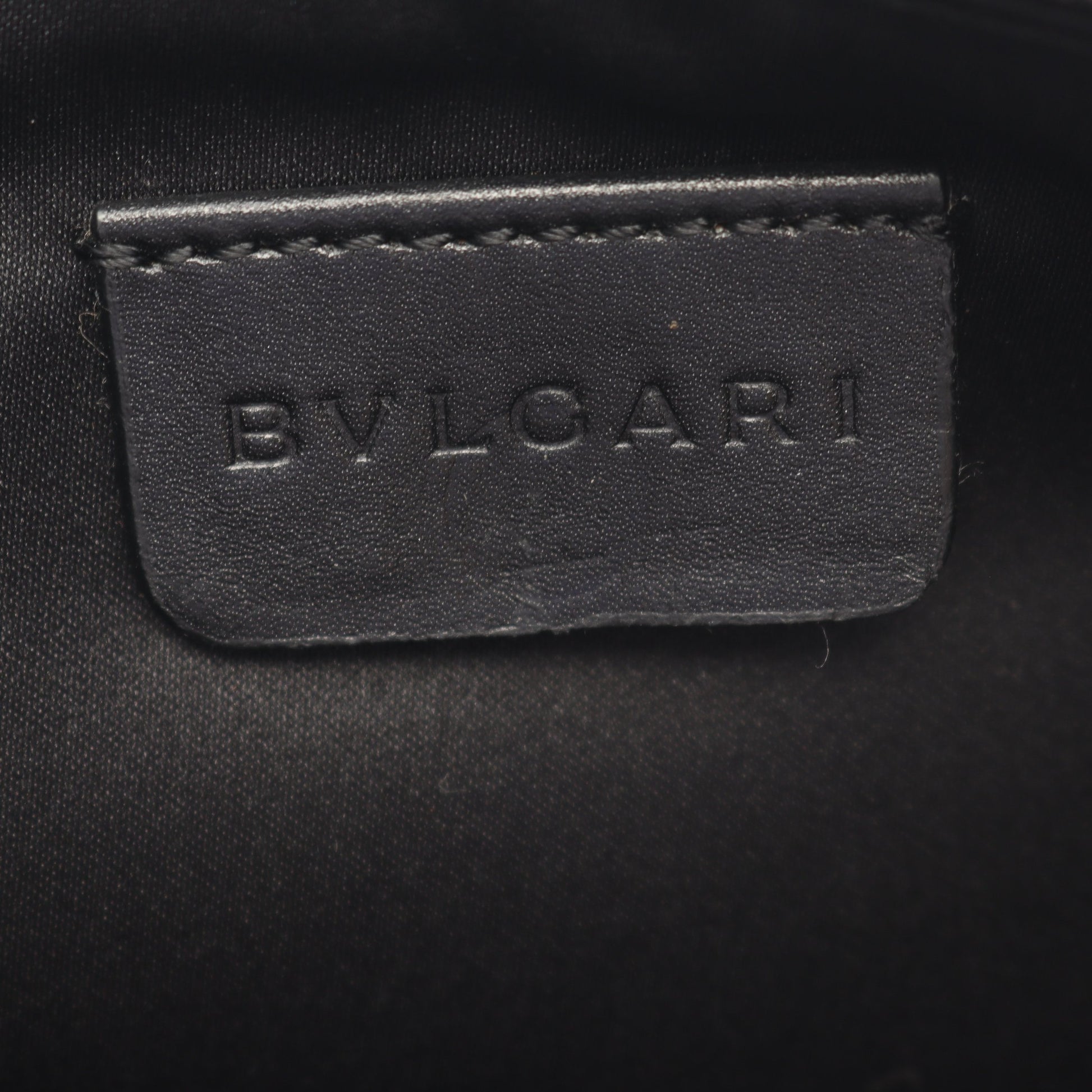 ロゴマニア ワンショルダーバッグ キャンバス レザー ブラック ブルガリ バッグ BVLGARI
