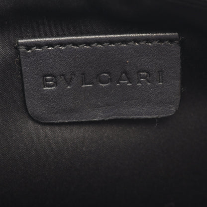 ロゴマニア ワンショルダーバッグ キャンバス レザー ブラック ブルガリ バッグ BVLGARI