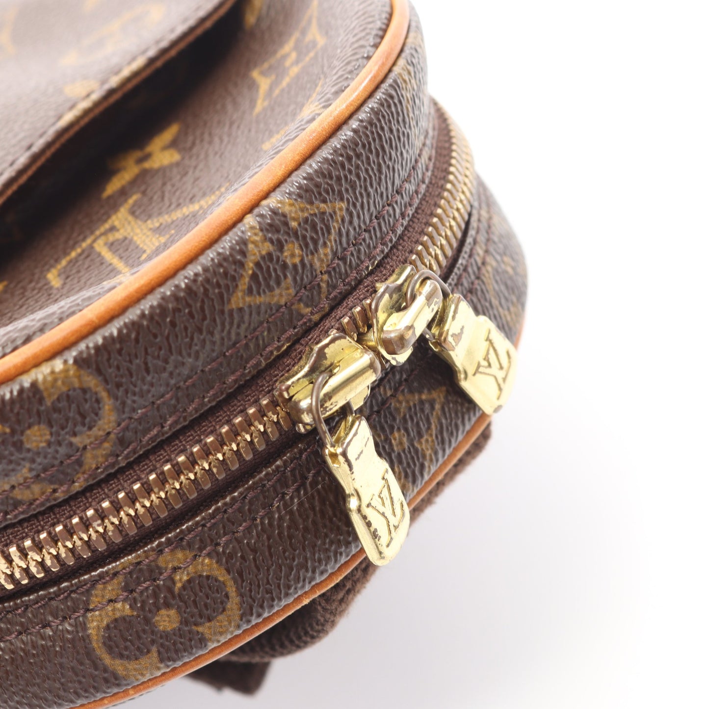 ポシェットガンジュ モノグラム ボディバッグ PVC レザー ブラウン ルイヴィトン バッグ LOUIS VUITTON