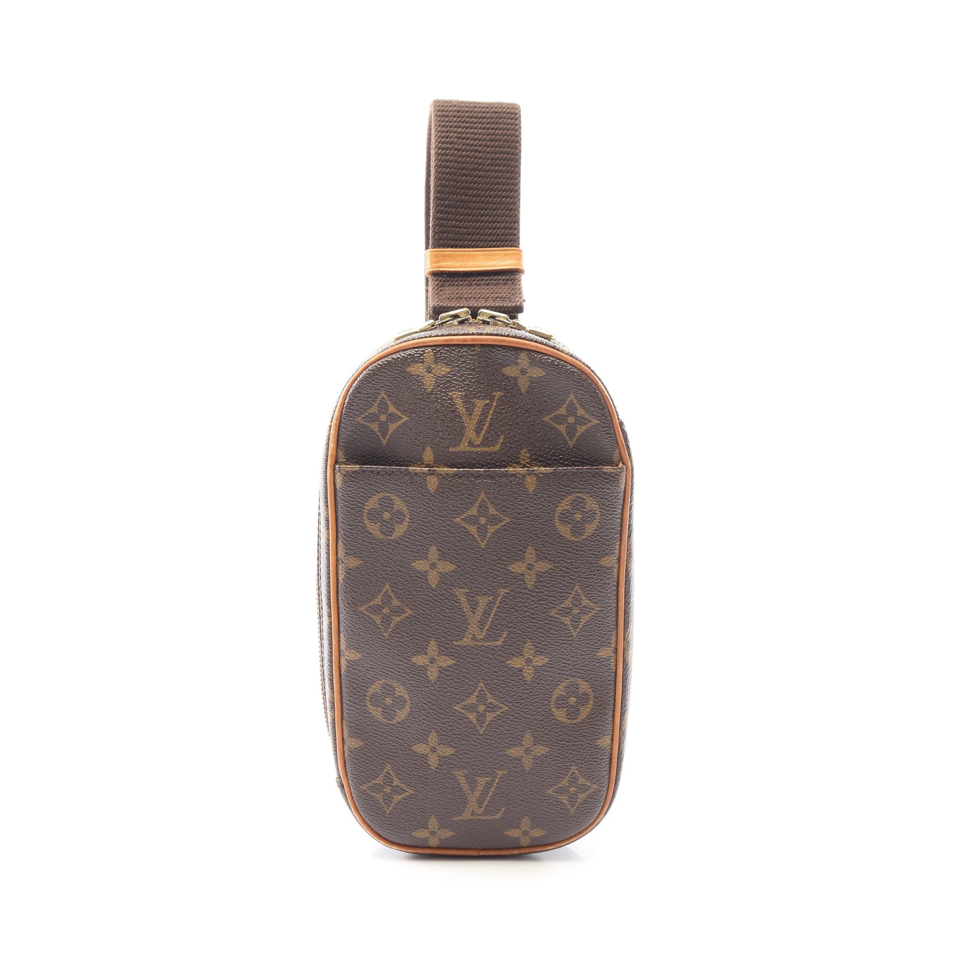 ポシェットガンジュ モノグラム ボディバッグ PVC レザー ブラウン ルイヴィトン バッグ LOUIS VUITTON