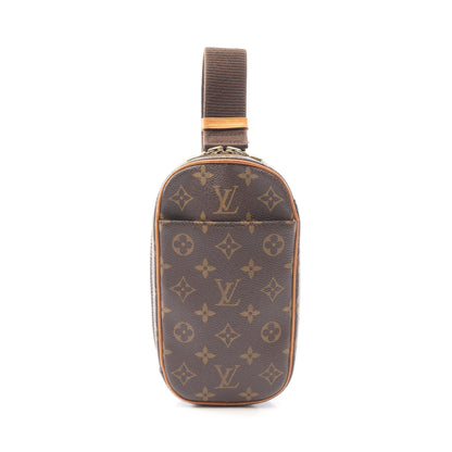 ポシェットガンジュ モノグラム ボディバッグ PVC レザー ブラウン ルイヴィトン バッグ LOUIS VUITTON