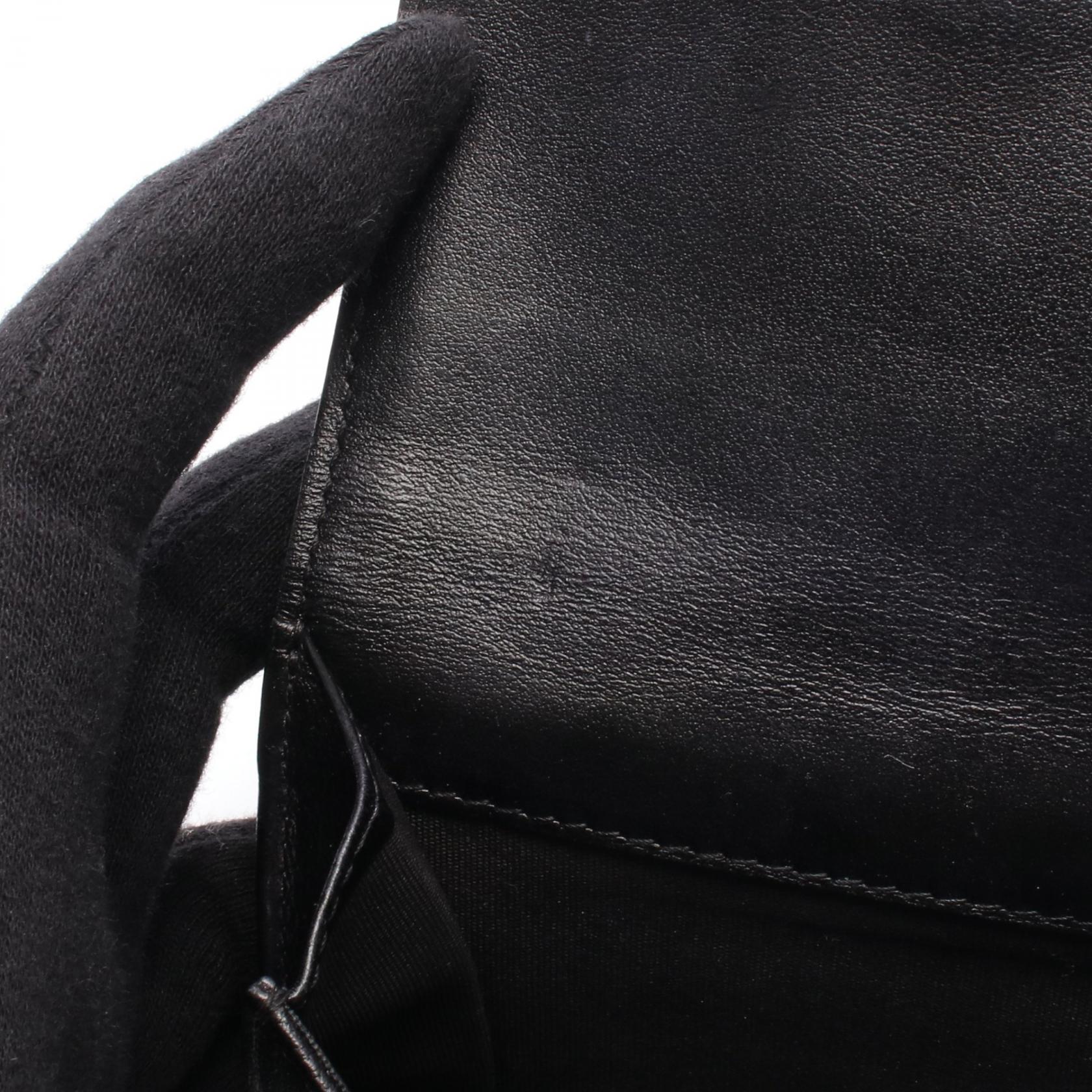 カメリア ココマーク 三つ折り財布 レザー ブラック シルバー金具 シャネル 財布・小物 CHANEL