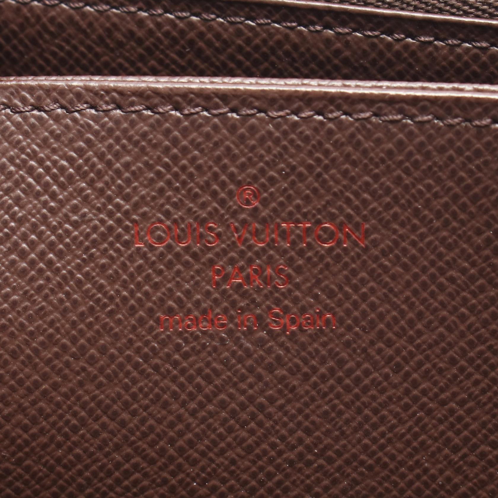 ジッピーウォレット ダミエエベヌ ラウンドファスナー長財布 PVC ブラウン ルイヴィトン 財布・小物 LOUIS VUITTON