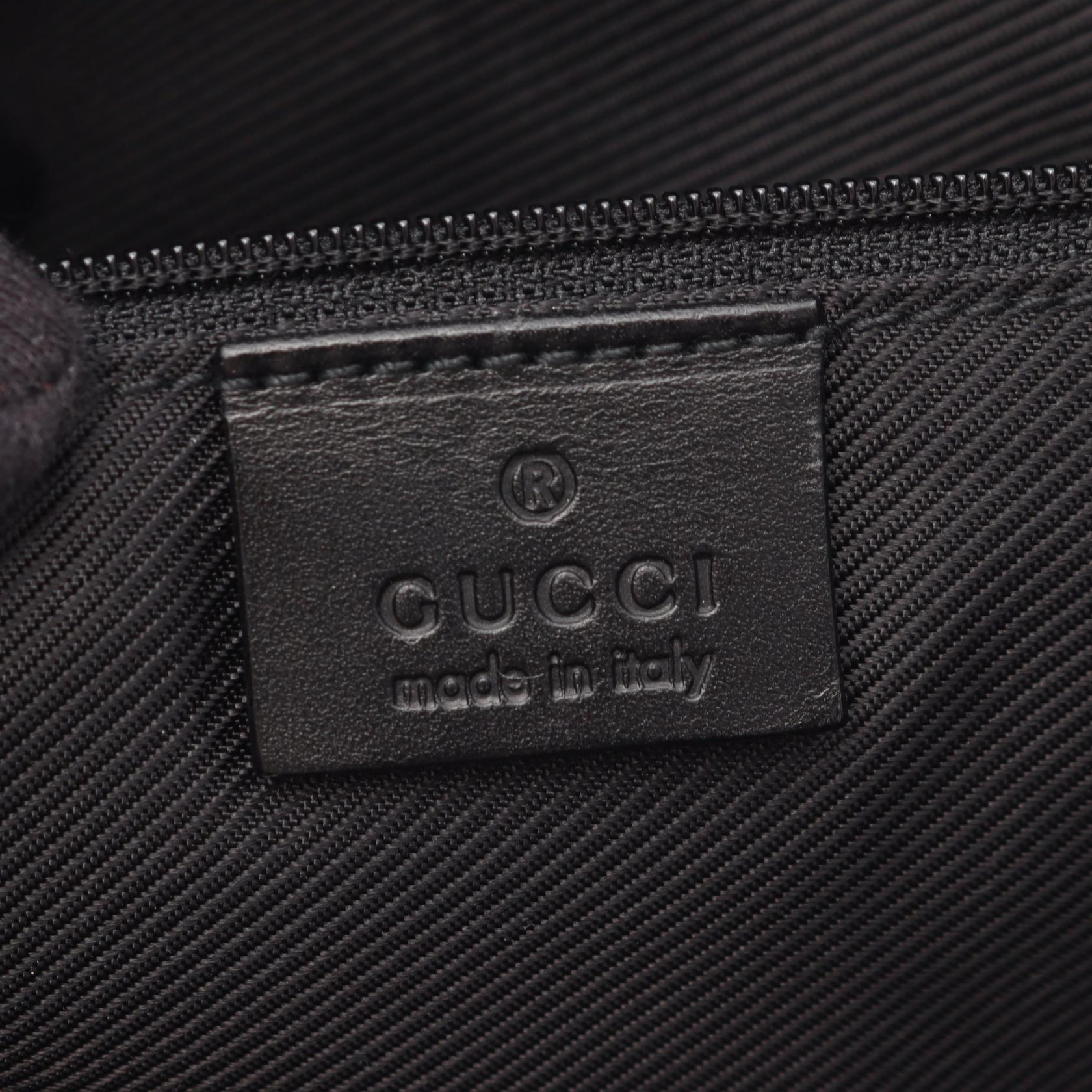 ショルダーバッグ キャンバス レザー ブラック グッチ バッグ GUCCI