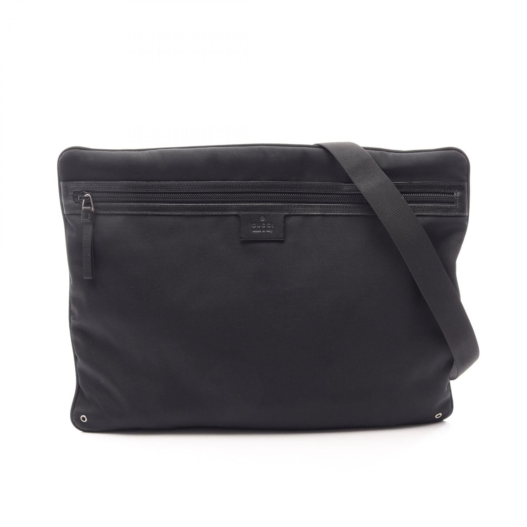 ショルダーバッグ キャンバス レザー ブラック グッチ バッグ GUCCI
