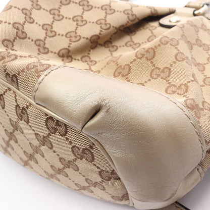 スーキー GGキャンバス 2WAY ハンドバッグ キャンバス レザー ベージュ シャンパンゴールド グッチ バッグ GUCCI
