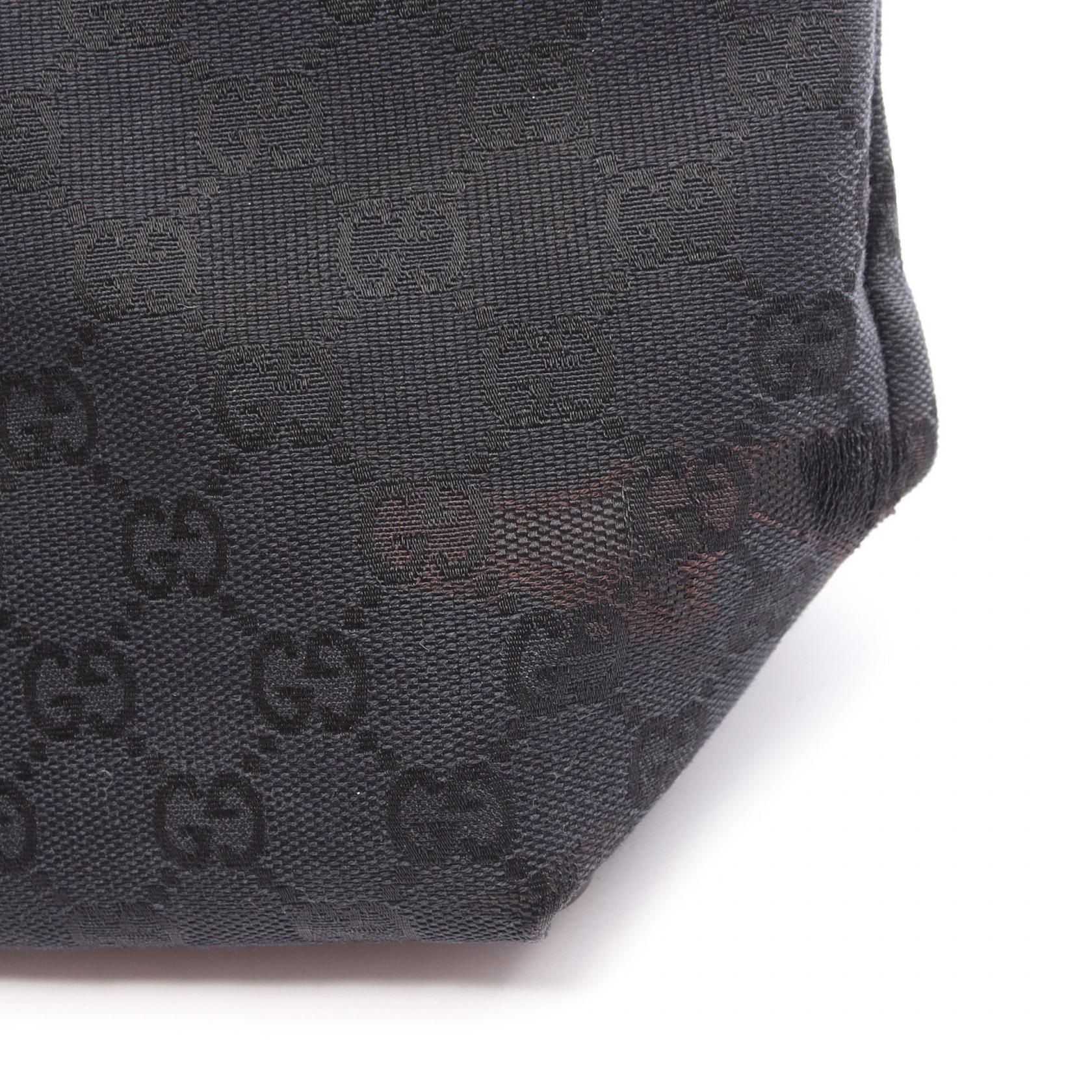 GGキャンバス ハンドバッグ トートバッグ キャンバス レザー ブラック グッチ バッグ GUCCI