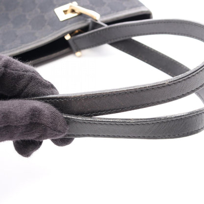 GGキャンバス ハンドバッグ トートバッグ キャンバス レザー ブラック グッチ バッグ GUCCI