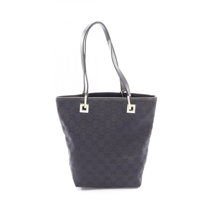 GGキャンバス ハンドバッグ トートバッグ キャンバス レザー ブラック グッチ バッグ GUCCI
