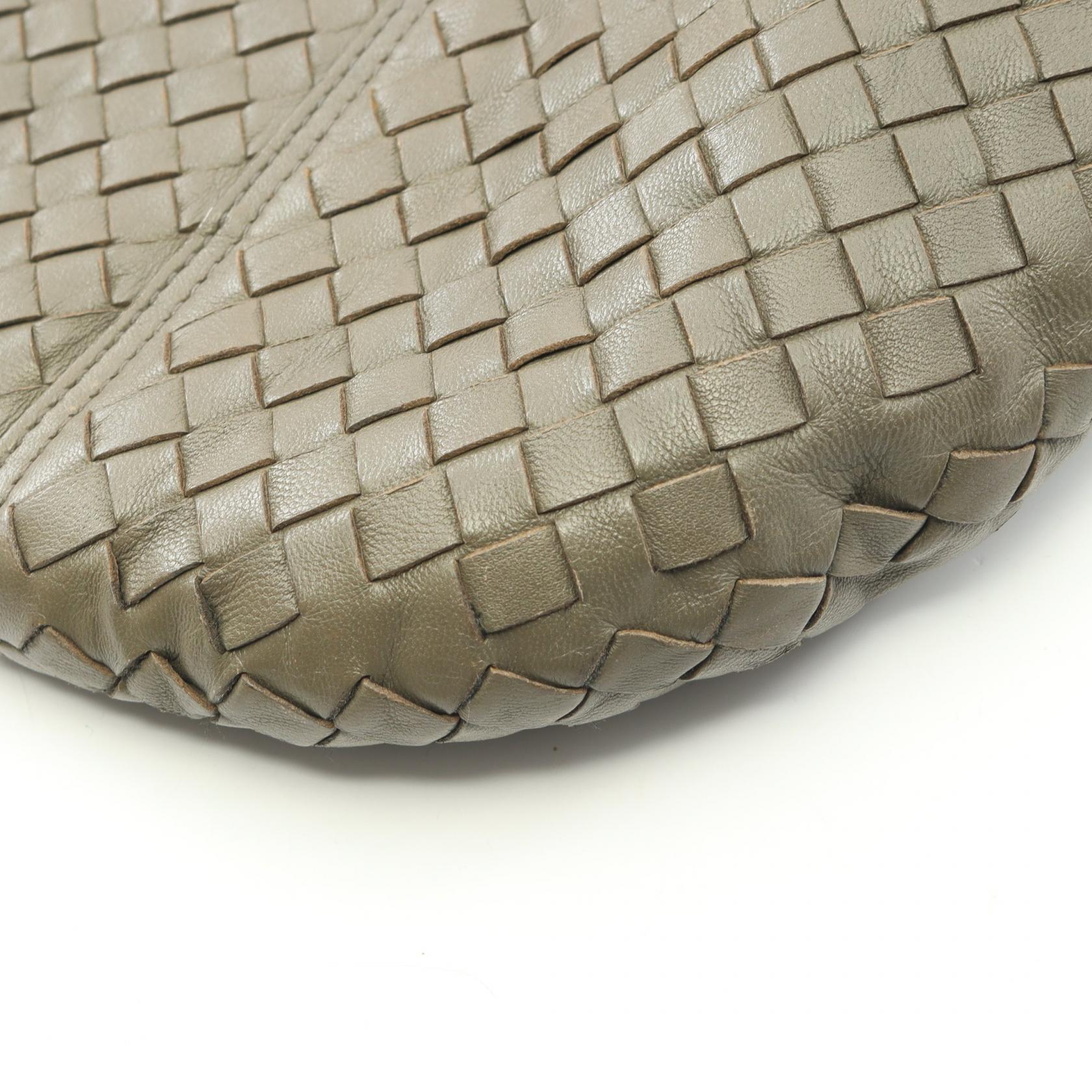 イントレチャート ハンドバッグ トートバッグ レザー グレーブラウン ボッテガヴェネタ バッグ BOTTEGA VENETA