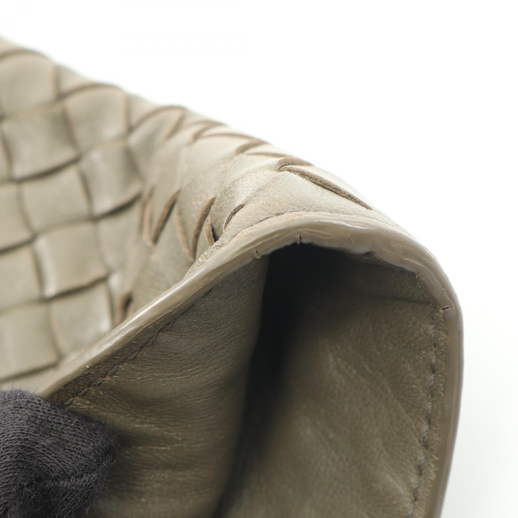 イントレチャート ハンドバッグ トートバッグ レザー グレーブラウン ボッテガヴェネタ バッグ BOTTEGA VENETA