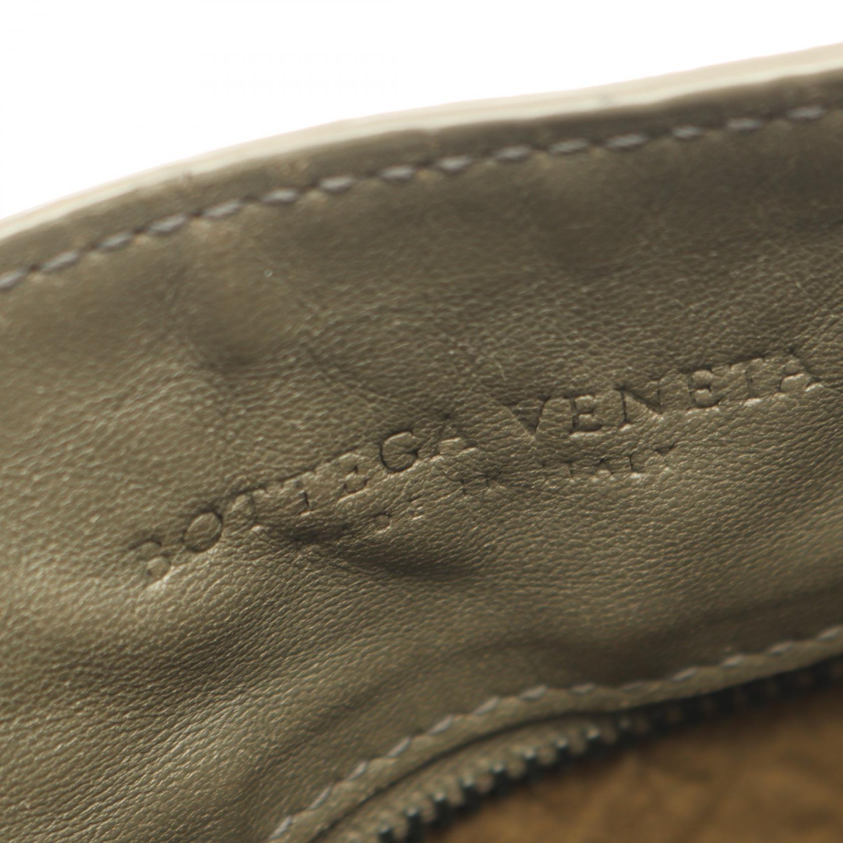 イントレチャート ハンドバッグ トートバッグ レザー グレーブラウン ボッテガヴェネタ バッグ BOTTEGA VENETA