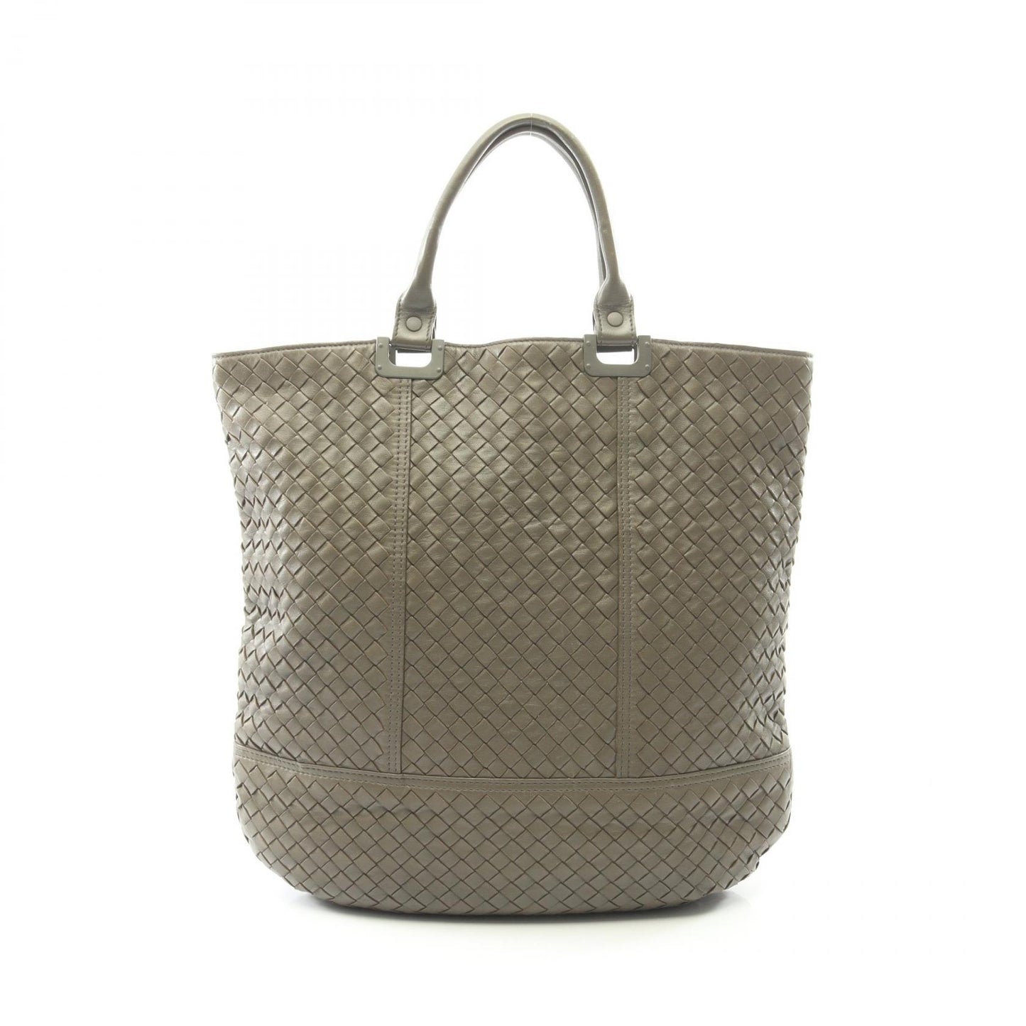 イントレチャート ハンドバッグ トートバッグ レザー グレーブラウン ボッテガヴェネタ バッグ BOTTEGA VENETA