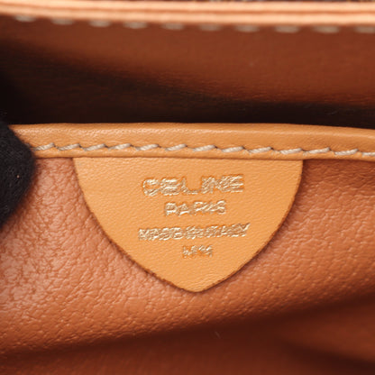マカダム ショルダーバッグ PVC レザー ダークブラウン ライトブラウン セリーヌ バッグ CELINE