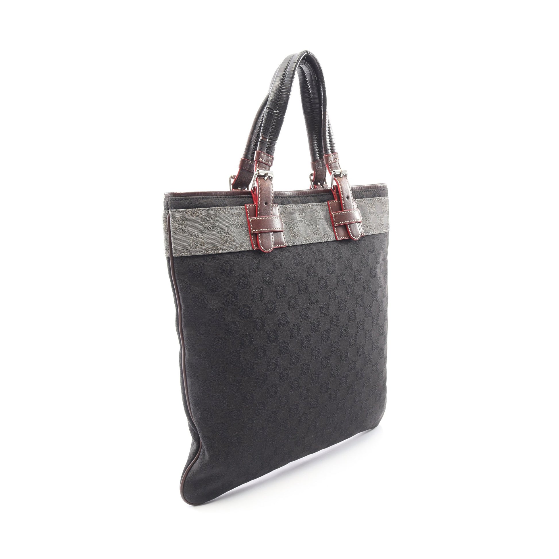 アナグラム ハンドバッグ トートバッグ キャンバス レザー ブラック ブラウン ロエベ バッグ LOEWE