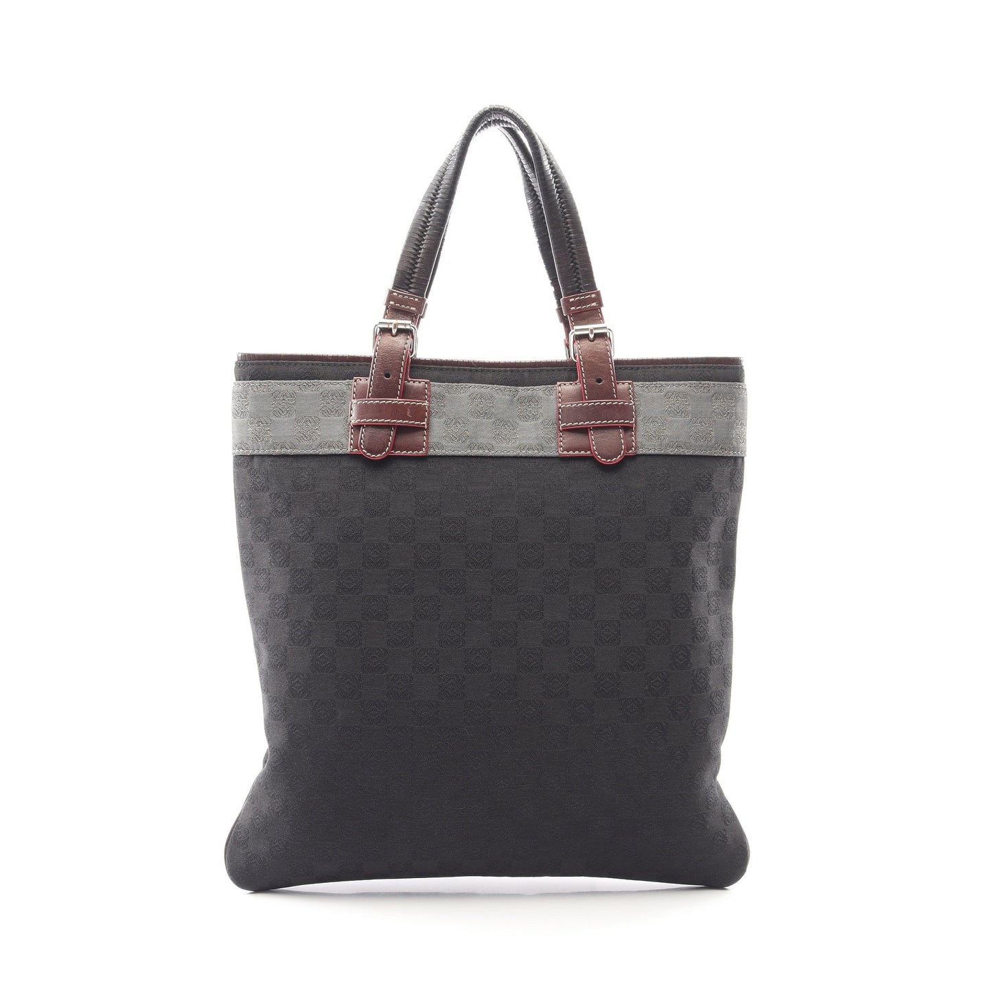 アナグラム ハンドバッグ トートバッグ キャンバス レザー ブラック ブラウン ロエベ バッグ LOEWE